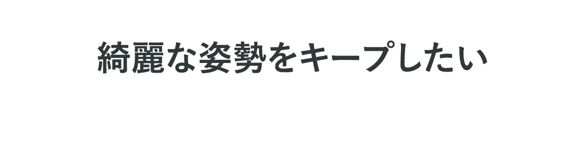 綺麗な姿勢をキープしたい