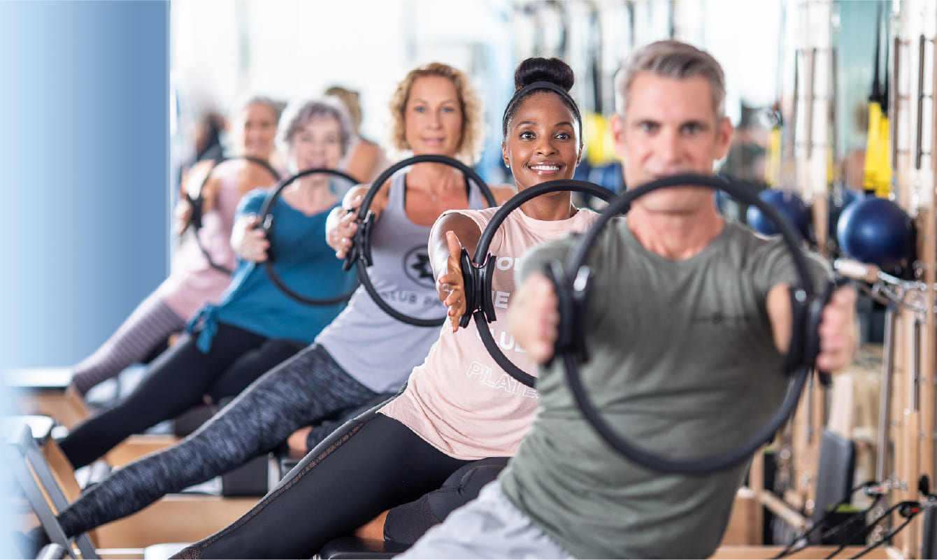 ピラティスをしている様子