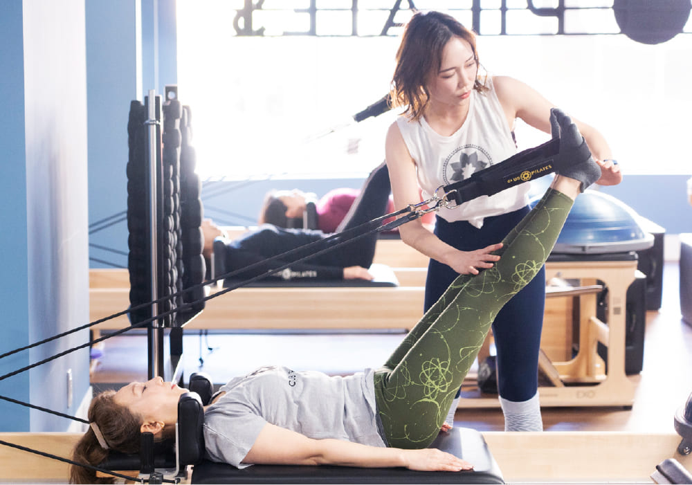 ピラティスをしている様子